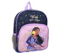 Disney WISH Asha und Star Shining Upon a Star Rucksack mit 2 Fächern für Kinder | Schule | Kindergarten - Lila und Schwarz - Maße 29 x 23 x 8 cm, Mehrfarbig Lila Schwarz, Einheitsgröße