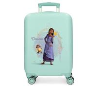 Joumma Disney Wish Dreamer Kabinenkoffer, Blau, 33 x 50 x 20 cm, starr, ABS, seitlicher Kombinationsverschluss, 28,4 l, 2 kg, 4 Doppelräder, Handgepäck, blau, Kabinenkoffer