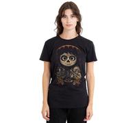 Disney Women's Coco Painted Poster with Miguel Skull, Hector and Ernesto Ladies, Black T-Shirt, XL