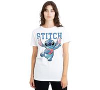 Disney Women's Lilo Stitch Clutching Hearts Ladies, White T-Shirt, M