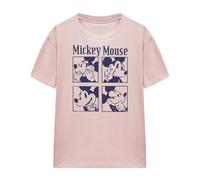 Disney Women's Mickey Mouse Pixelated Ladies, Pink T-Shirt, M