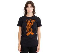 Disney Women's Mickey Mouse Skeleton Ladies, Black T-Shirt, L
