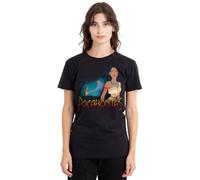 Disney Women's Pocahontas John Smith Canoe Ladies, Black T-Shirt, L