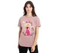 Disney Women's Sleeping Beauty Birthday Princess with Aurora Ladies, Pink T-Shirt, XXL