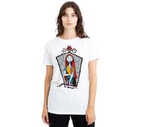 Disney Women's The Nightmare Before Christmas Sally Frame Ladies, White T-Shirt, M