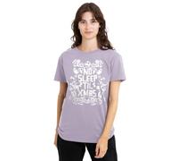 Disney Women's The Nightmare Before No Sleep Til Christmas Ladies, Lavendar T-Shirt, XL