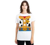 Disney Women's Toy Story Woody Costume Ladies, White T-Shirt, M