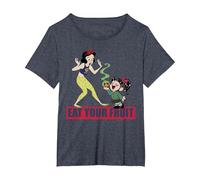 Disney Wreck It Ralph 2 Comfy Princess Snow White T-Shirt T-Shirt, Damen Große Größen, Blau Meliert, 1X