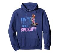 Disney Zootopia 2 Nick Wilde & Judy Hopps "Need Backup?" Pullover Hoodie, Unisex für Erwachsene, Marineblau, XXL