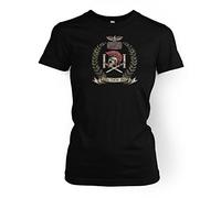 Distressed House Batiatus Crest Damen t-shirt (X Small (approx size 6)/Schwarz)