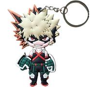 Distrigeek MHA Schlüsselanhänger Bakugo Katsuki Gummi Doppelseitiger Schlüsselanhänger für Herren Damen Kinder 8cm, mehrfarbig, Large