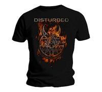 Disturbed Herren T-Shirt Schwarz Schwarz Gr. XL, Schwarz