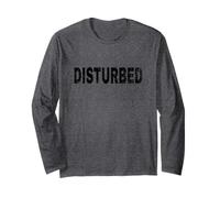 Disturbed Vintage Mood Emotion Schwarzer Text Langarmshirt