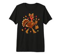 Diva High Heels Kaffee Leoparden Truthahn Thanksgiving Premium T-Shirt