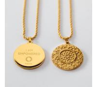 Divasya Halskette mit Mandala Anhänger | vergoldet | I am empowered