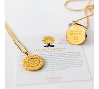 Divasya Halskette mit Mandala Anhänger | vergoldet | I am safe & supported