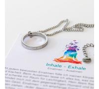 Divasya Silberne Kette mit Ring | Inhale - Exhale