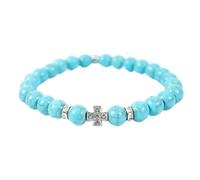 Diveevo Handgefertigtes Armband aus natürlichen Steinen - Eleganter Schmuck mit christlicher Symbolik - Geschenk für Damen & Herren - Vielfältige Designs und echte Steine