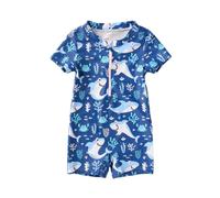 DivingBirds Baby-Jungen-Badeanzug, Einteiliger Badeanzug für Jungen mit Reißverschluss Tollder Sommer-Bademode Kurzarm für 1-2 Jahre