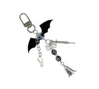 divuukyi Halloween-Schlüsselanhänger mit Fledermaus-Spect-Perlen, Handy-Schlüsselband, Uni, stilvolles Taschenzubehör für Teenager, Ghost Spritze 1, Long 12 Width 6.5