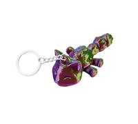 divuukyi Künstlerischer 3D-bedruckter Katzen-Schlüsselanhänger, 3D-gedruckter Katzen-Schlüsselanhänger mit beweglichen Gliedern für einzigartiges und stilvolles Schlüsselzubehör, Rot, Blau, Grün, Cats