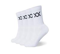 DIXXSON | RESTPOSTEN | 4er Pack Tennissocken Bio-Baumwolle für Herren & Damen Crew für Sport und Freizeit 35-38 39-42 43-46
