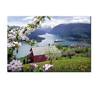 DIY 5D Diamant Malerei Set Malen nach Zahlen Norwegen Fjord Naturlandschaft Diamond Painting Bilder Kits Erwachsene Crystal Strass Diamant Stickerei Kreuzstich Arts für Home Wand Dekor 50x70cm/20x28in