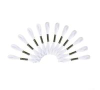 DIY Stickfaden Set 12/24 Stück für Armbänder Basteln(12pcs white) | 12 oder 24 rollen im set, perfekt für freundschaftsarmbänder, diy bastelprojekte und näharbeiten