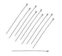 DIY925 40 Stück Kettelstifte Nietstifte 925 Sterling Silber 20mm x 0,5mm Kopf Ø 1,8mm in Juweliers- Qualität