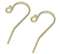 DIY925 Damen Ohrhänger French Wire 22mm 925 Sterling Silber 18K vergoldet Ohrhaken basteln DIY