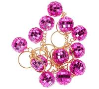 DIYEAH 12 Stück Teiliges Disco Ball Schlüsselanhänger Set mit Spiegelnder Oberfläche Mini Discokugeln als Stylische Auto Party deko Jahre Retro Schlüsselring Anhänger für Hochzeit und