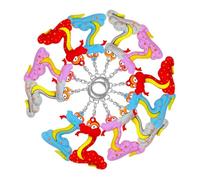 DIYEAH 12 Stück Teiliges Niedliche Schlangen-schlüsselanhänger Cartoon Design Praktische Schlüsselaufbewahrung Bunte Anhänger Rot Blau Violett Geschenk zum Chinesischen Jahr der Schlange