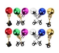 DIYEAH 12stücke Teiliges Weihnachts Buntes Bart-accessoire Aus Langlebigem Kunststoff Diy Glockenanhänger Für Festliche Bartdeko Geeignet Für Weihnachtskostüme Und Haar-schmuck