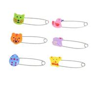 DIYEAH 30 Stück Sicherheitsnadeln Mit Tierkopf Edelstahl Windel Sicherheitsnadeln Mit Kunststoffverschluss Sicherer Halt Für Neugeborene Windeln Und Babykleidung