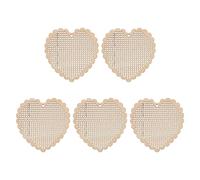 DIYEAH 5 Teiliges Kreuzstich Set Aus Holz Bestickte Blankoscheibe Stickrahmen Mini Kreuzchip DIY Kreuzanhänger Mini Kreuzbrett Dekorieren Von Ornamenten Stichsets Für
