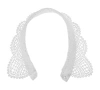 DIYEAH Abnehmbarer Spitzenkragen aus Weißer Spitze mit Hohem Kragen Weich und Komfortabel Modisches Blusenaccessoire für Alltag und Besondere Anlässe