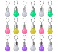 DIYEAH Kleiner LED Schlüsselanhänger Glühbirne Bunt mit Ring Leuchtender Taschenlampen Anhänger für Schlüssel Rucksack und Handtasche 21 Stück Farblich Sortiert Zufällige Zufällige Farbe