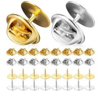 DIYEAH Krawattennadeln Blankonadeln Abzeichen-Rückseiten Reversnadel-Rückseiten Emaille-Pin- Clutch-Nadel- Ersatz-60 Sets
