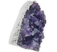 DIYEAH Natürlicher Amethyst Kristall Cluster Anhänger mit Aufhängering Leichter Steinanhänger für DIY Halsketten Schmuckherstellung Geeignet als Feng Shui Dekoration und Geschenk
