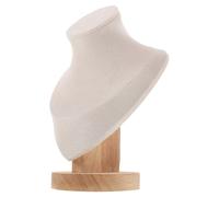 DIYEAH Schmuckständer Holz 19 cm Präsentationsbüste für Halsketten und Armbänder mit stabilem Sockel für Schmuckgeschäfte und Ausstellungen