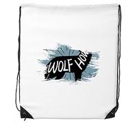 DIYthinker Black Wolf Animal Silhouette Natur Ink-Form-Rucksack Einkauf Geschenk Sporttaschen