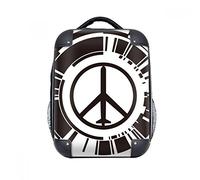 DIYthinker Friedenssymbol-Ebene Anti-Krieg-Entwurfs-Muster-Harter Fall Schulter Kind-Rucksack-Geschenk 15"