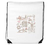 DIYthinker Ich Liebe London England Big Ben Bus-Rucksack Einkauf Geschenk Sporttaschen One_Size Mehrfarbig