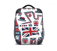 DIYthinker Turm Big Ben Ballon Soldat UK Zeichen-Flaggen-Harter Fall Schulter Kind-Rucksack-Geschenk 15"