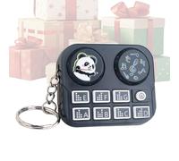 DJ-Musik-Schlüsselanhänger, kleiner DJ-Spieler-Anhänger, Plattenspieler-Schlüsselanhänger, für Rucksack, Geldbörse, Party, Reisen, Zuhause, Büro, Pendeln, Klassenzimmer, Schule, Schwarz , Refer to