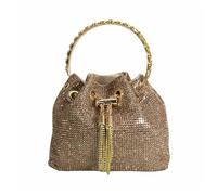 DJBM Damen-Handtasche mit Strasssteinen, Clutch, Abend-Clutch für Damen, Party, Abschlussball, Cocktail, Hochzeit