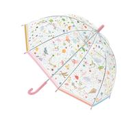 Djeco Regenschirm Kleine Freuden – transparenter Kinderregenschirm, mehrfarbig bedruckt
