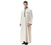 Djellaba Herren Muslim Ramadan Qamis Herren einfarbig mit Kapuze Gebet Islamisch Abaya Herren Langarm Kamis Herren Muslim Tasche Djellaba Herren Marokkanisch Kaftan Kaftan Kleid