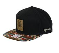 Djinns Aztec 6 Panel Snapback Cap mit exklusivem Capspin Anstecker One Size verstellbar in Schwarz Größe: One-size-fitts-all