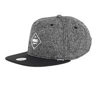 Djinns Djinnes Rubber Tweed 5 Panel Snapback Cap mit exklusivem Capspin Anstecker One Size verstellbar in Schwarz - One-Size